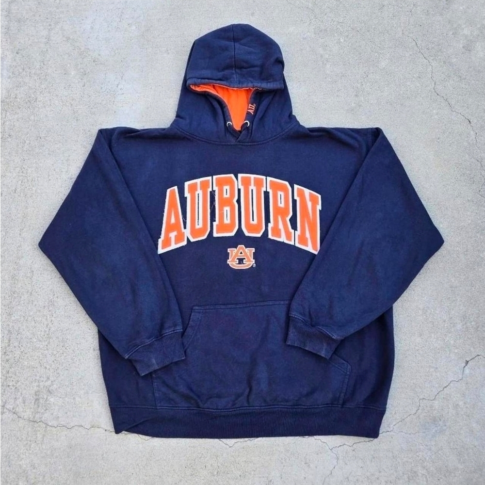 Auburn University Mens Size XL Navy Blue Embroided University Hoodie